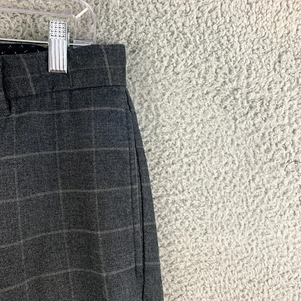 Banana Republic Aiden Pants Mens 32 Gray Plaid Business Casual Khakis Fit 34x28‎